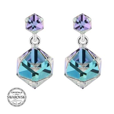 Crystal cube drop earring MADE WITH SWAROVSKI CRYSTALS